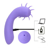 10 Speed Vaginal Vibrator 2 Modes Rotation Tongue Licking Oral Sex Dildo Clitoris Stimulator G-spot for Women