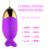 12 Speeds G Spot Massager for Women Powerful Vibrating Egg Tongue Licking Vibrator Clitoris Stimulator