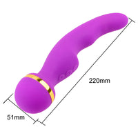 Magic Wand Masturbator G Spot Vibrating Massage Heating Dual Vibrator for Woman Powerful AV Vibrator