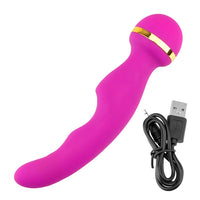 Magic Wand Masturbator G Spot Vibrating Massage Heating Dual Vibrator for Woman Powerful AV Vibrator