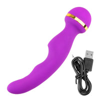 Magic Wand Masturbator G Spot Vibrating Massage Heating Dual Vibrator for Woman Powerful AV Vibrator