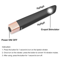 16 Speeds Mini Bullet Vibrator Lipstick Vibrator Clitoris G-Spot Vaginal Stimulation Finger Vibrador Massager Vibrating