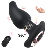 Anal Anus Vibrator Wireless Remote Control Rotation Beads Silicone Vagina Vibrator G-spot Clit Stimulation