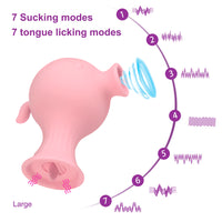 7 Speeds Pea Sucking Vibrator Tongue Licking Vibrator Masturbation Nipple Clitoris Sucker Stimulator