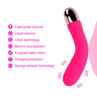 10 Speed G-spot Massager Dildo Vibrator Clitoris Vagina Stimulator Soft Liquid Silicone AV Stick for Women