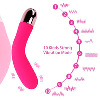 10 Speed G-spot Massager Dildo Vibrator Clitoris Vagina Stimulator Soft Liquid Silicone AV Stick for Women