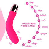 10 Speed G-spot Massager Dildo Vibrator Clitoris Vagina Stimulator Soft Liquid Silicone AV Stick for Women