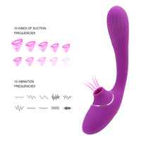 10 Frequency Sucking Vibrator Oral Sex Suction Clit Sucker G-Spot Masturbator Dildo Vibrator Clitoris Stimulator