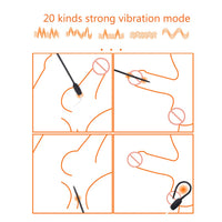 Penis Plug Vibrator Catheter Urethral Plug Urethral Dilators 20 Frequency for Men Gay Silicone