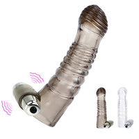Reusable Man Private Goods TPE Condoms for Adults Penis Ring Vibrator Condom Masturbator for Men Penis Enlargement