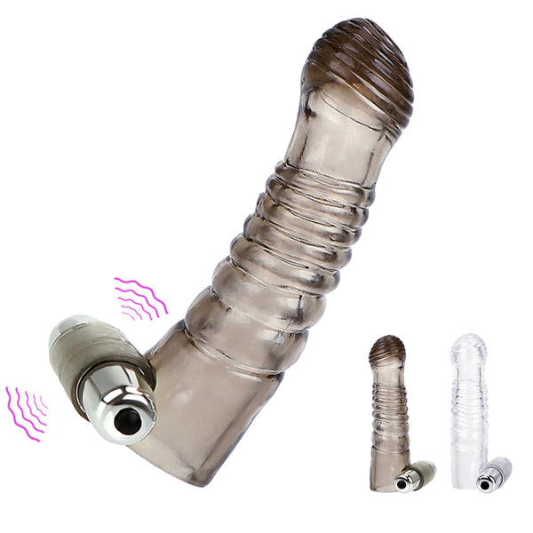 Reusable Man Private Goods TPE Condoms for Adults Penis Ring Vibrator Condom Masturbator for Men Penis Enlargement