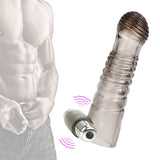 Reusable Man Private Goods TPE Condoms for Adults Penis Ring Vibrator Condom Masturbator for Men Penis Enlargement