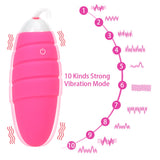 Egg Vibrator Clitoris Stimulator Masturbation G-Spot Massager 10 Speeds Remote Control for Women