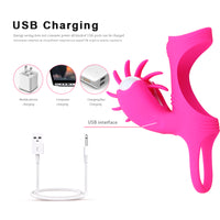 Male Penis Ring Oral Sex Licking Vibrator Penis Vibrating Ring for Couples Rotation Tongue Clitoris Stimulator