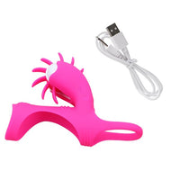Male Penis Ring Oral Sex Licking Vibrator Penis Vibrating Ring for Couples Rotation Tongue Clitoris Stimulator