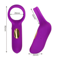 10 Speed Vibrating Penis Ring Clitoris Stimulator Cock Ring Delay Ejaculation Vibrator for Men