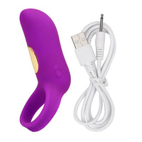 10 Speed Vibrating Penis Ring Clitoris Stimulator Cock Ring Delay Ejaculation Vibrator for Men