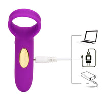 10 Speed Vibrating Penis Ring Clitoris Stimulator Cock Ring Delay Ejaculation Vibrator for Men