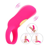 10 Speed Vibrating Penis Ring Clitoris Stimulator Cock Ring Delay Ejaculation Vibrator for Men