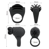 Clitoris Stimulator Delay Ejaculation 3 Speed Cock Ring for Men Vibrator Penis Ring Rotating Tongue Vibrator