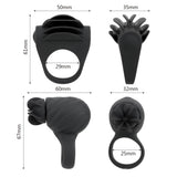 Clitoris Stimulator Delay Ejaculation 3 Speed Cock Ring for Men Vibrator Penis Ring Rotating Tongue Vibrator