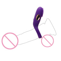 Bullet Vibrator Cock Ring for Men Couple Delay Ejaculation Vibrating Penis Ring Clitoris Stimulator