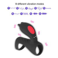 Clitoris Massager for Men Women Cock G-spot Stimulator Delay Ejaculation Dildo Vibrator Male Penis Vibrating Ring