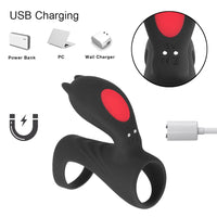 Clitoris Massager for Men Women Cock G-spot Stimulator Delay Ejaculation Dildo Vibrator Male Penis Vibrating Ring