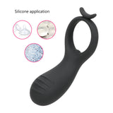 Vibrator Vibrating Penis Ring Cock Ring Chastity 10 Modes Delay Ejaculation for Men Male Silicone