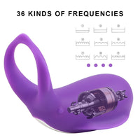 Cock Rings Silicone Delay Ejaculation Vibrator Penis Rings 36 Speed Clitoris Vagina Stimulate for Men Couple