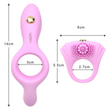 for Men Single Speed Vibrator Delay Ejaculation Penis Ring With Massager Brush Silicone Cock Ring