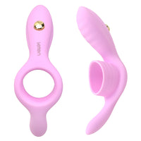 for Men Single Speed Vibrator Delay Ejaculation Penis Ring With Massager Brush Silicone Cock Ring