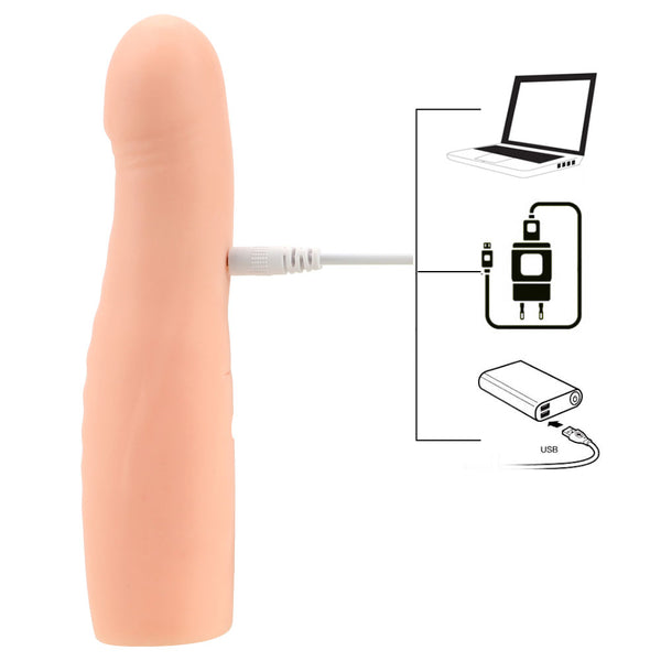 Realistic Dildo Vibrator Reusable Electric Penis for Men Delay Ejaculation Vibrating Cock Sleeve Penis Enlarger
