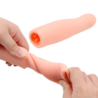 Realistic Dildo Vibrator Reusable Electric Penis for Men Delay Ejaculation Vibrating Cock Sleeve Penis Enlarger