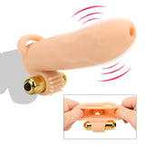 Bullet Vibrator Penis Sleeve for Men Clitoris Stimulator Male Penis Extension Enlarger TPE