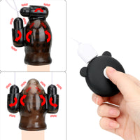 Dual Bullet Vibrators Penis Vibrator for Men Glans Trainer Massage Delay Ejaculation Male Masturbator Cock Ring