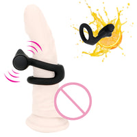 Double Vibrator Cock Rings Penis Rings 10 Speed Delay Ejaculation for Men Women Couple Clitoris Stimulator