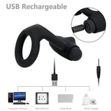 Double Vibrator Cock Rings Penis Rings 10 Speed Delay Ejaculation for Men Women Couple Clitoris Stimulator