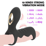 10 Speed Vibrator Penis Rings Penis Massge Male Masturbation Delay Ejaculation G Spot Clit Stimulation for Men