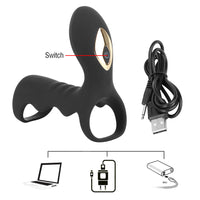 10 Speed Vibrator Penis Rings Penis Massge Male Masturbation Delay Ejaculation G Spot Clit Stimulation for Men