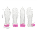 OLO Vibrating Cock Sleeve Clitoral Stimulator Enlargement Sex Toys For Men Delayed Ejaculation Crystal Penis Ring Erotic