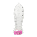 OLO Vibrating Cock Sleeve Clitoral Stimulator Enlargement Sex Toys For Men Delayed Ejaculation Crystal Penis Ring Erotic