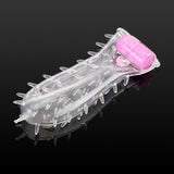 OLO Vibrating Cock Sleeve Clitoral Stimulator Enlargement Sex Toys For Men Delayed Ejaculation Crystal Penis Ring Erotic