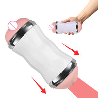 Automatic Male Masturbator Vagina Vibrator Masturbation Cup Suction Cup Realistic Self Heating Real Vagina and Mouth