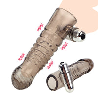 Largement Penis Sleeve Vibrator Delay Ejaculation Strong Vibration Penis ExtenderEn Reusable Condom for Men Couple