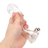 Largement Penis Sleeve Vibrator Delay Ejaculation Strong Vibration Penis ExtenderEn Reusable Condom for Men Couple