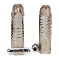 Largement Penis Sleeve Vibrator Delay Ejaculation Strong Vibration Penis ExtenderEn Reusable Condom for Men Couple