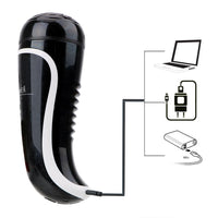 Male Masturbation Cup Vagina Realistic Oral Vibrator TPR & ABS Strong Sucking for Men