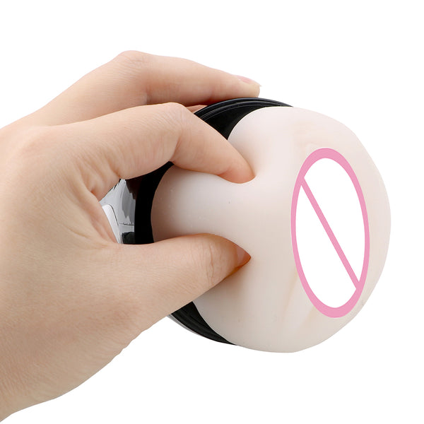 Male Masturbation Cup Vagina Realistic Oral Vibrator TPR & ABS Strong Sucking for Men