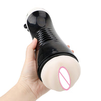 Male Masturbation Cup Vagina Realistic Oral Vibrator TPR & ABS Strong Sucking for Men
